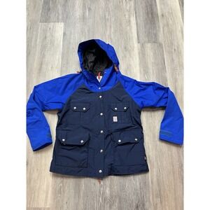 Topo Designs Royal and Navy Blue Jacket Womens Size L Rain Made in USA